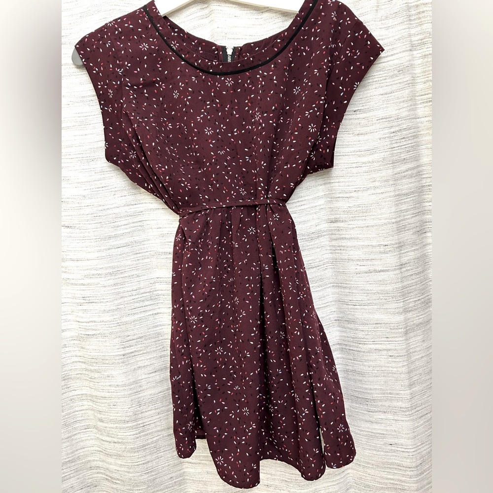 Motherhood Maternity cranberry floral blouse